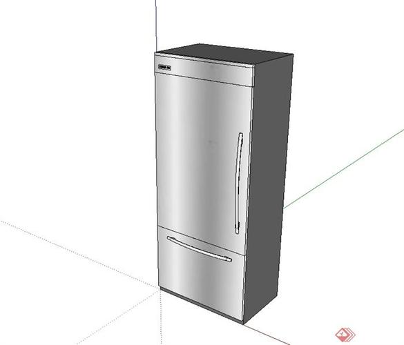 厨房简单的冰箱设计su模型[原创]